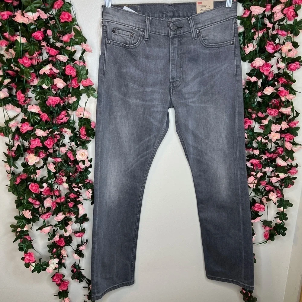 Levi's Gray Slim Straight Denim Jeans Men's 30x30 Casual Work Outdoor